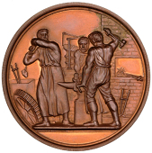 Education: England and Wales, Northampton, Education Committee, Whiting Prize, a bronze award medal, unsigned, arms,...