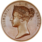 Education: Scotland, Edinburgh, School of Rural Economy, a bronze award medal by A. Kirkwood, robed female holding...