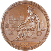 Exhibitions: England and Wales, Bristol, Bristol Exhibition, 1912, a copper award medal by J.A. Restall, arms and...