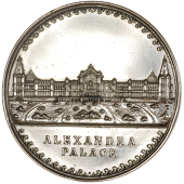 Exhibitions: England and Wales, London: Alexandra Palace, Alexandra Palace Industrial Exhibition, c. 1885, a silver...