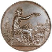 Exhibitions: Scotland, Glasgow, Glasgow Industrial Exhibition, 1865-66, a bronze award medal by Maclure and...