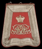Queen’s Own Oxfordshire Hussars, a fine and rare officer’s full dress sabretache (front section only), the...
