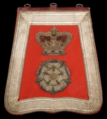The Yorkshire Hussars, a good quality officer’s full dress sabretache (front section only), the red cloth face...