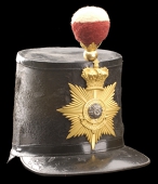 East York Militia (The Beverley Buffs), an 1855 pattern infantry officer’s shako, the last of the ‘beaver’ or...