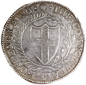 Commonwealth (1649-1660), Crown, 1656/4, mm. sun on obv. only, small 6s in date, from the same rev. die as previous,...