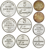 Edward VII (1901-1910), Patterns for a Decimal coinage, 1901, by T. Parker, Twenty-Five Thousandths of a Shilling,...