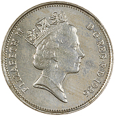 Elizabeth II (1952-, Two Pence, 1986, in cupro-nickel, security edge, 5.98g/12h (cf. S 4376). Streaky tone,...