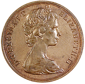 Elizabeth II (1952-, Trial New Penny, undated, by A. Machin, in bronze, similar, edge plain, 20mm, 3.72g/12h....