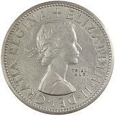 Miscellaneous, Typeface Trial, the obv. of a Florin, undated [1961], in cupro-nickel, bust left as on the currency...