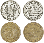 Miscellaneous, The Mint, Birmingham Ltd: Checks (2), in aluminium, similar, rev. manufacturers of non-ferrous alloys...