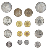 South Africa, Paul Kruger, the Extremely Rare and Desirable Complete 1892 Proof set, comprising gold Pond with...