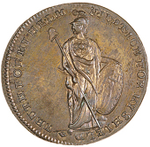 High Holborn, Skidmore’s mule Halfpence (2), guillotine, rev. busts of Louis XVI and Marie Antoinette dividing...
