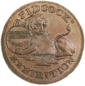Strand, J. and Gilbert Pidcock, Halfpence (5), undated, reads exibition, 8.79g/5h (DH 414); 1795 (4), all reading...