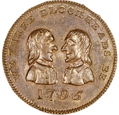 West Smithfield, Matthew Denton, Farthing, 1795, 3.97g/6h (DH 1053); mule Farthings (5), denton dealer, etc (3),...