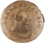Mule Halfpenny, from the same obv. die as previous, rev. men under tree, edge plain, 9.67g/6h (DH 877). Extremely...