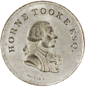 Mule Halfpence (2), from the same obv. die as previous, revs. Sessions House, Old Bailey, edges plain, in copper,...