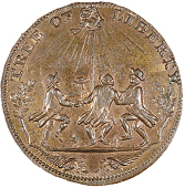 Mule Halfpence (5), from the same obv. die as previous, revs. caduceus, spence edge, 12.47g/6h (DH 884); three armed...