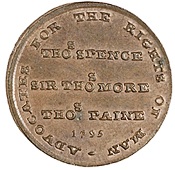 Mule Farthings (7), legend, revs. man on bull with ass’s head, 3.24g/6h (DH 1112); Britannia, 3.24g/6h (DH 1113);...