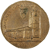 Hackney, Skidmore’s copy of Rebello’s Halfpenny, 1795, similar but of less fine work, edge plain, 9.77g/6h (DH...