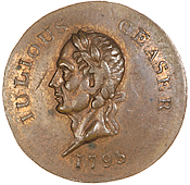 Denton’s ‘Iulious Ceaser’ Farthing, 1795, bust left, rev. payable in london liverpool or bath, edge plain,...