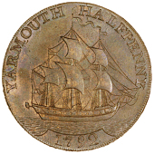Great Yarmouth, William Absolon, Halfpence, 1792 (2), both absolon edge, no countermark, 10.88g/6h (DH 51), with...