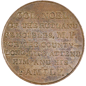 Oakham, Col. Gerard Noel [Edwards], Halfpenny, col. noel of the rutland fencibles, etc., rev. whose example in life,...