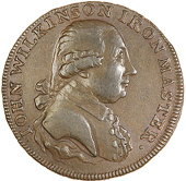 Willey and Snedshill, John Wilkinson, Halfpence (14), 1788 (5), revs. barge, 14.49g/12h (DH Warwickshire 336), forge...