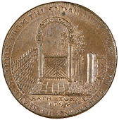 Bath, John Jelly, Lutwyche’s Pennies, 1794 (2), both on demand edges, large [32mm] flan, 18.90g/6h, small [30mm]...