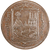 Lichfield, Samuel Barker, Farthing, from the same obv. die as previous, rev. payable on whit-monday at the greenhill...