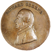 Lichfield, Richard Wright, uniface trial of the unfinished obv. die for the Penny [1800] by J.G. Hancock, bust of...