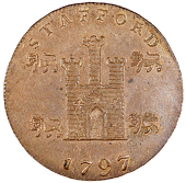 Stafford, William Horton, Pennies (3), 1801 (2), both horton edges, closed knot, 20.27g/6h (DH 3; Davis 95), open...