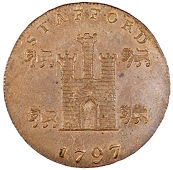 Stafford, William Horton, Pennies (3), 1801 (2), both horton edges, closed knot, 20.27g/6h (DH 3; Davis 95), open...