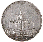 Tamworth, Francis Blick, Proof Halfpenny, 1799, in silver, from the same dies as previous, edge plain, 15.94g/12h...