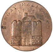 Bungay, Samuel Prentice, Halfpence (8), 1794 (3), revs. for change not fraud, edge plain, 10.27g/6h (DH 22; Judson...