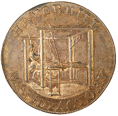 Haverhill, John Fincham, Halfpence, 1794 (4), finchams edge (2), 9.33g/6h, 9.12g/6h (both DH 31, second...