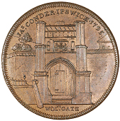 Ipswich, James Conder, Penny, 1797, Wolsey’s Gate, rev. from the same die as previous, edge plain, 17.86g/12h (DH...