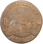 Ipswich, James Conder, Halfpenny, 1794, edge grained, 10.31g/12h (DH 35; Judson 1079); Robert Manning, Halfpenny,...