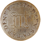 Bermondsey, Thomas Keys, Skidmore’s Halfpenny, 1789, conjoined ts between two keys, rev. two clarinets and French...