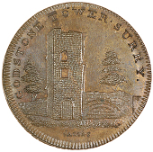 Godstone, Skidmore’s Globe series, Penny, Godstone Tower, rev. globe, edge lettered, 24.44g/12h (DH Middlesex...