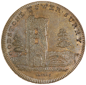 Godstone, Skidmore’s Globe series, Penny, Godstone Tower, rev. globe, edge lettered, 24.44g/12h (DH Middlesex...