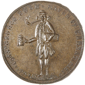 Lambeth, Prattent’s Halfpence, [17]96 (2), from the same obv. die as previous, revs. sr. g · cook fruiterer, etc,...