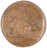 Battle, Skidmore’s Globe series, Penny, Battle Abbey, rev. globe, edge lettered, 23.24g/12h (DH Middlesex 141)....