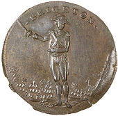 Brighton, Skidmore’s mule Halfpenny, from the same obv. die as previous, rev. heart and hand, edge plain, 7.32g/3h...