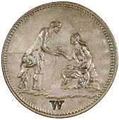 Birmingham, Workhouse, ‘Two Shillings’, 1788, plated, counterstamped w both sides, 19.00g/12h (DH 2a); One...