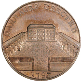 Birmingham, Kempson’s Buildings, Halfpence (8), Barracks, no stop after kempson, 11.61g/6h (DH 177); Blue School...