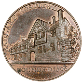 Coventry, Kempson’s Buildings, Halfpence (8), Bablake Hospital (2), no stop after p, edge plain, 13.13g/6h (DH...