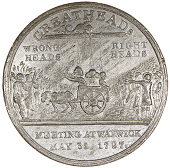 Warwick, The Greatheed Petition to Dismiss the King’s Ministers, 1797, a white metal medal, unsigned, from the...