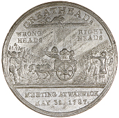 Warwick, The Greatheed Petition to Dismiss the King’s Ministers, 1797, a white metal medal, unsigned, from the...