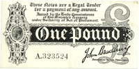 One Pound, August 1914, A 323524 (Dugg. T1). Very fine to good very fine (£450-500)

