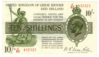 Ten Shillings, 1922-7, J/62 852522 (Dugg. T30). Good extremely fine (£60-80)